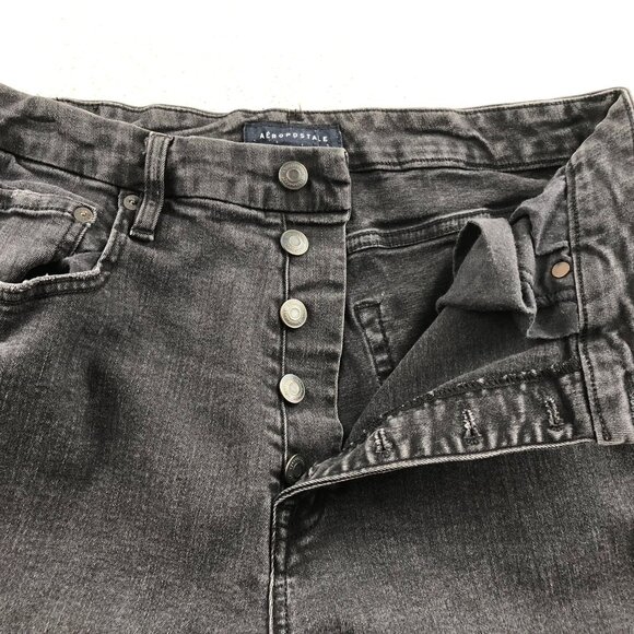 Aeropostale Womens Jeans Size 14R Super High Rise Curvy Jegging Skinny Distress - Picture 9 of 16